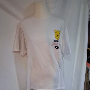 Disney White and Yellow Short Sleeve Tee